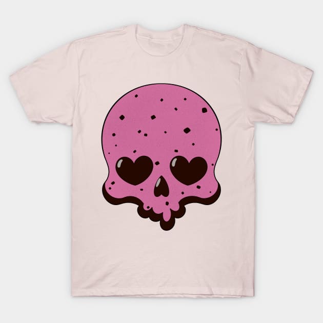 Skulls in the Dessert- Raspberry Chocolate Chip T-Shirt by Meowlentine